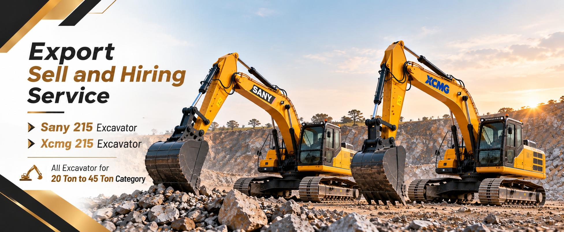 Excavator Export, Sale and Hiring Service